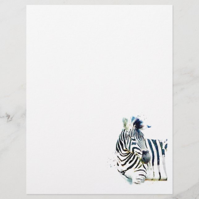 Zebra Watercolor (Frente)