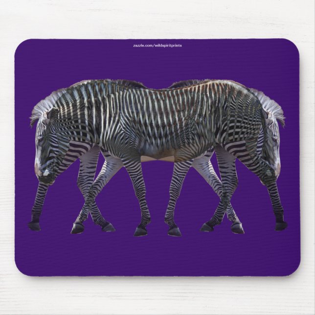 Zebras African Horse Willife Art Mousepad (Frente)