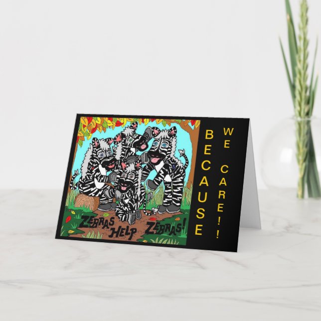 ZEBRAS DA AJUDA DAS ZEBRAS PORQUE NÓS CARTÃO DE (Frente)