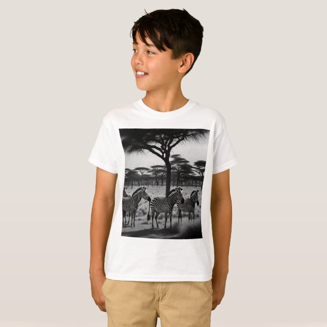 Zebras Na África - Tinta Petrolífera, Camisa Para  (Frente Completa)