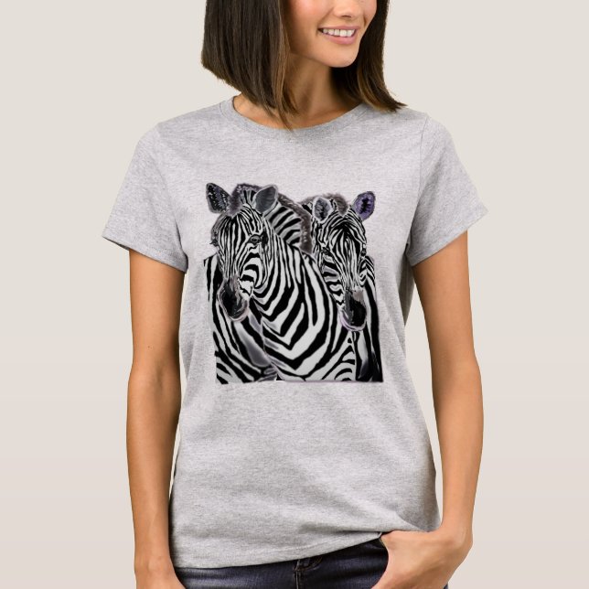 Zebras T-Shirt - Pintura (Frente)