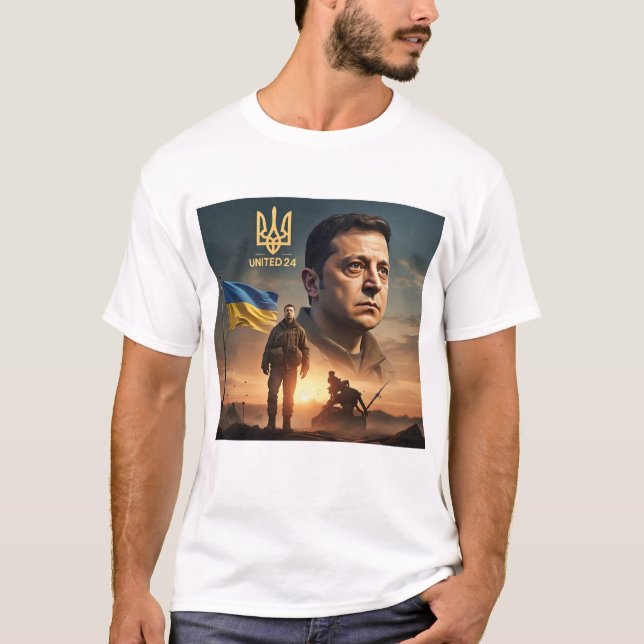 Zelenskyy Ucrânia Fortaleça camisa de tributo Unit (Frente)