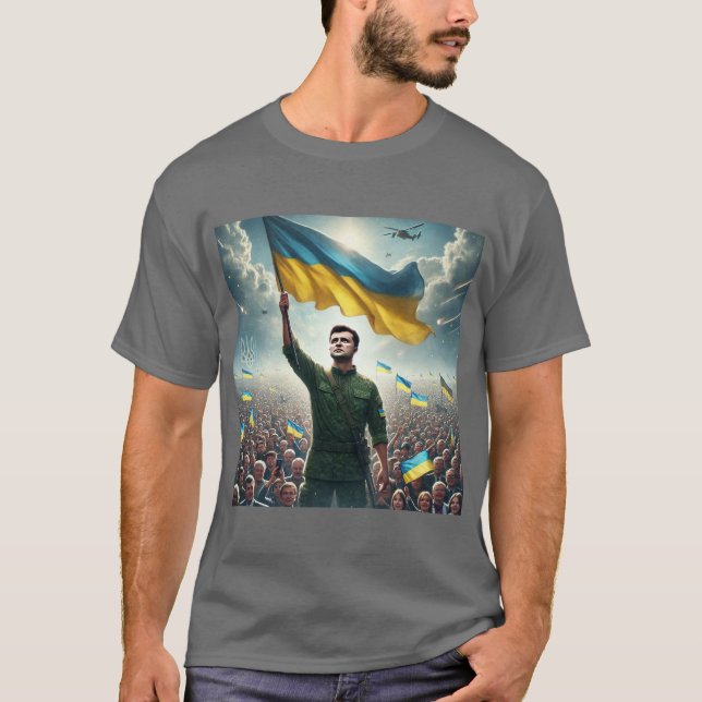 Zelenskyy Ucrânia Rally T-Shirt (Frente)