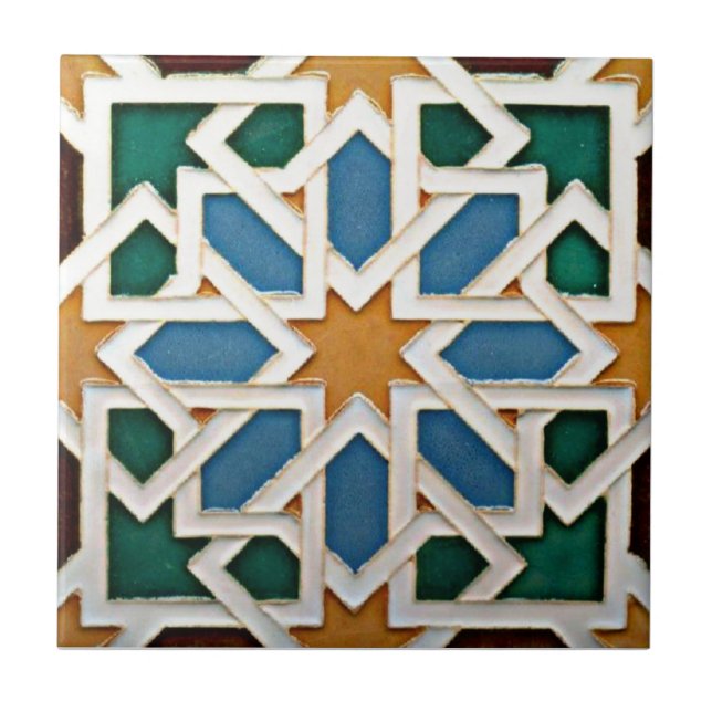 Zelligle argelino Modelo 1 Azulejo cerâmico (Frente)