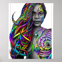 Zen-A — Poster de Arte Abstrato Zen Doodle