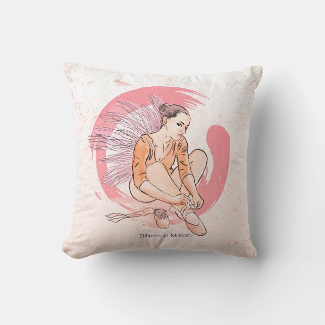 Zen Ballet Flow – Almofada de Dançarina Minimalist (Frente)