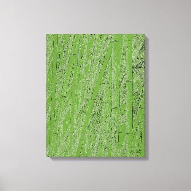 'Zen Bamboo III' Impressão em Tela Enrolada (Frente)