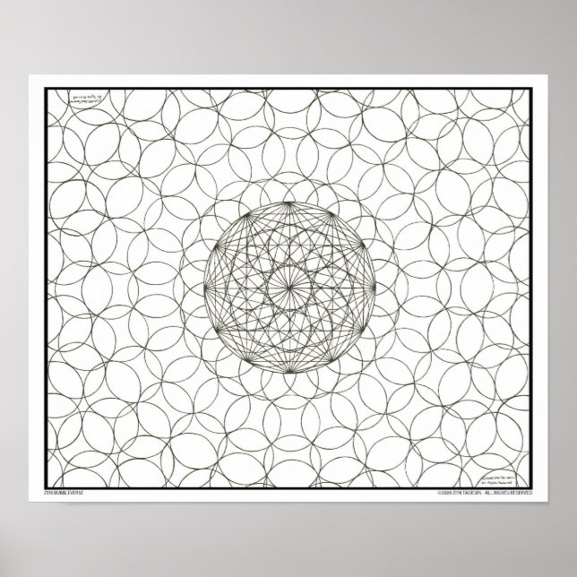 Zen Bubbleverse Coloring Poster (Frente)