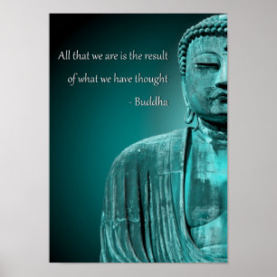 Zen Buddha Cotação Inspiracional Poster espiritual