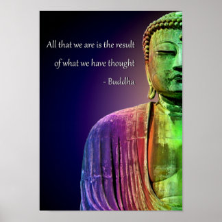 Zen Buddha Cotação Inspiracional Poster espiritual