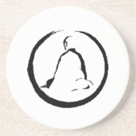 Zen Buddha Meditando Porta copos Sandstone