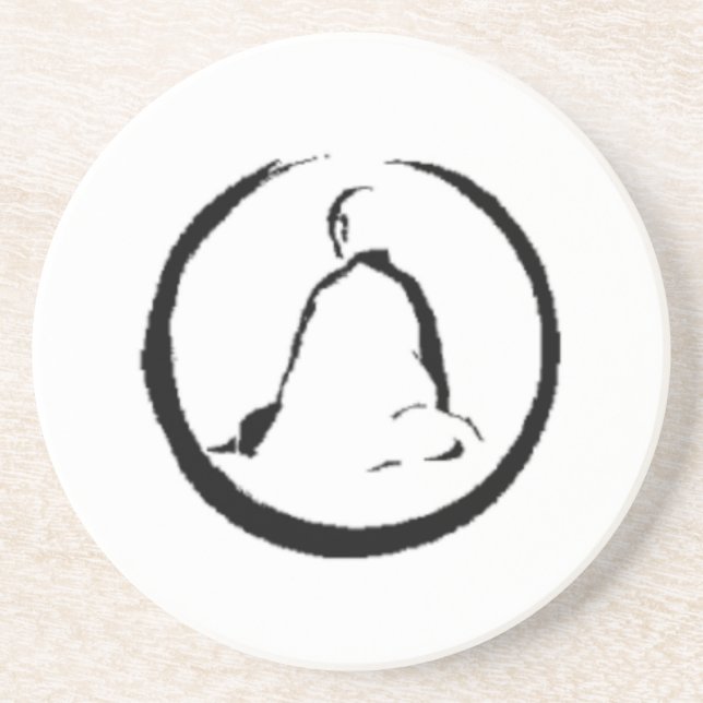 Zen Buddha Meditando Porta copos Sandstone (Frente)