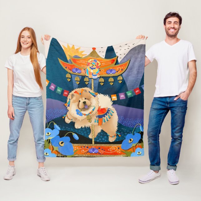 ZEN CARNIVAL Chow - Fleece cobertor de 3 tamanhos (In Situ)