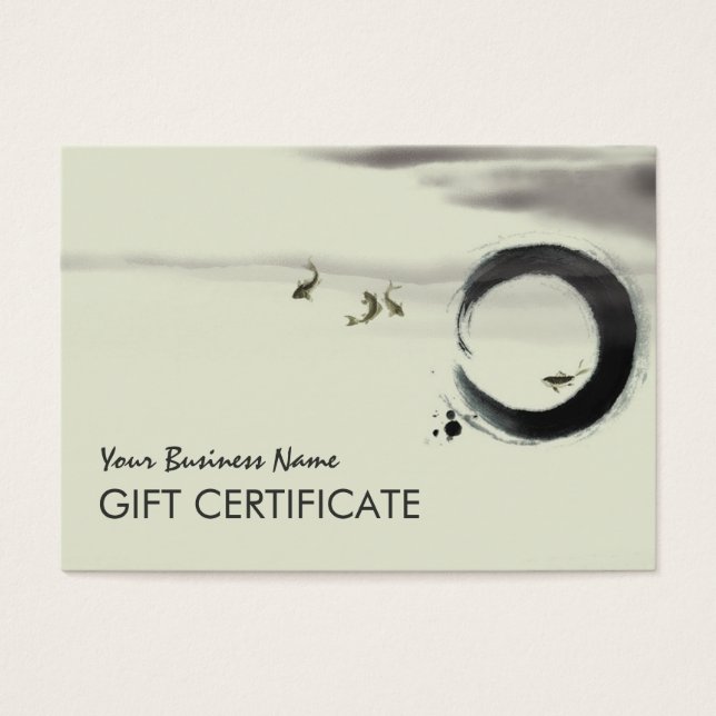 Zen Circle Enso Koi Brush Pintura De Pincel (Frente)