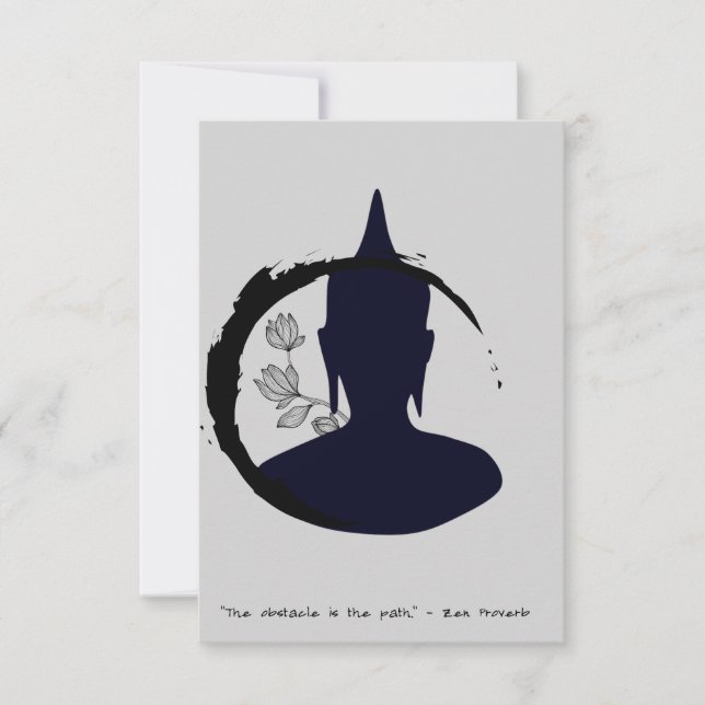 Zen Citação: Cartões-postais Sabedoria e Meditação (Frente)