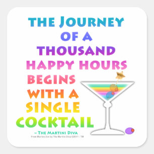 ZEN de MARTINI - etiqueta da viagem do happy hour