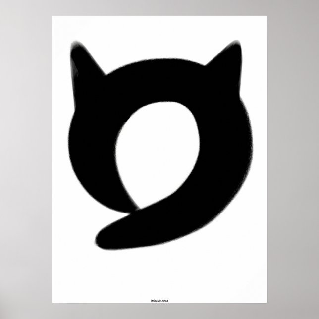 Zen Enso Cat Poster (Frente)