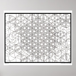 Zen Flower of Life Coloring Poster