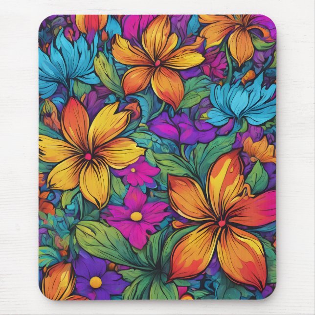 "Zen Flowers" Art Mouse Pad (Frente)
