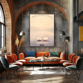 Zen Lotus Flowers em Dusk Poster