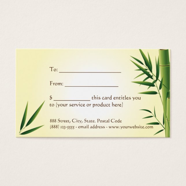 Zen Massage ı Cartão para presente (Frente)