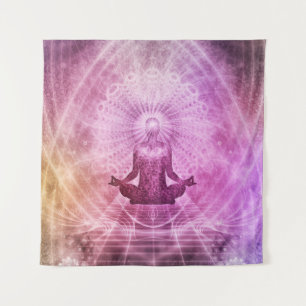 Zen Meditation Mandala Wall Tapeçaria