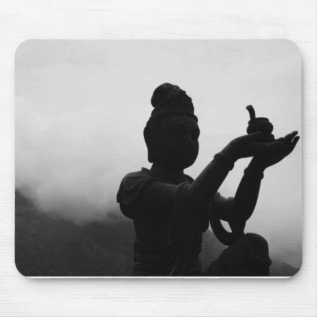 Zen preto e branco Mousepad (Frente)
