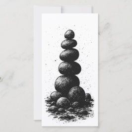 Zen Stone Cairn – Minimalist Ritual Invitation