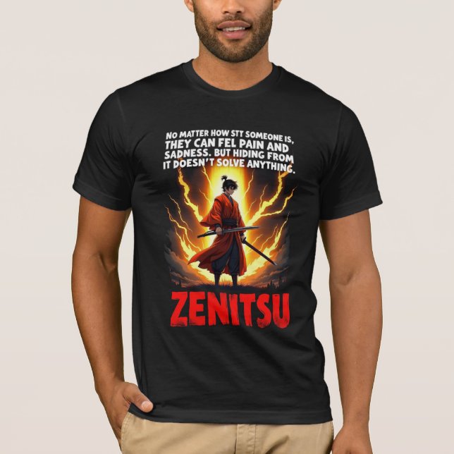 Zenitsu inspirou t-shirt de anime (Frente)
