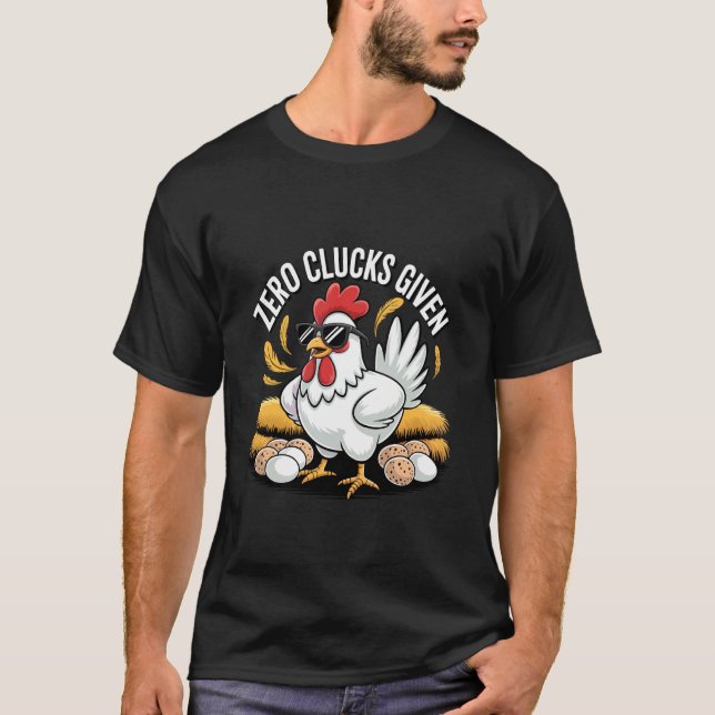 Zero Cacarejos Dados Camisa Engraçada de Fazendeir (Frente)