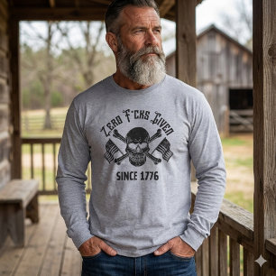 Zero F*cks Dado Desde 1776 Camisa Patriótica de Ca