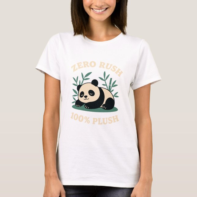 Zero Rush – 100% Plush Lazy Panda T-Shirt (Frente)