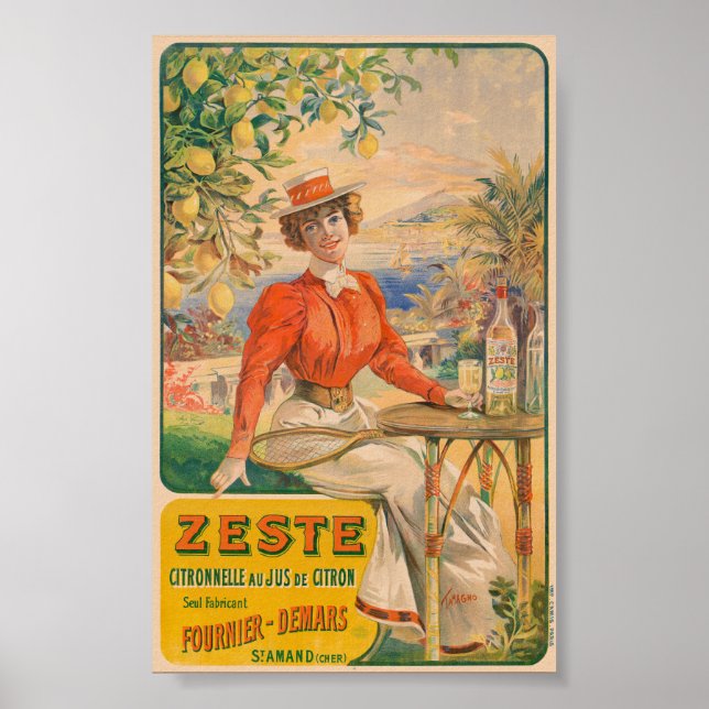 Zeste Citronnelle Poster vintage 1904 (Frente)