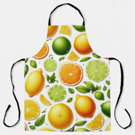 Zesty Citrus Harvest Apron – Orange & Lime Design