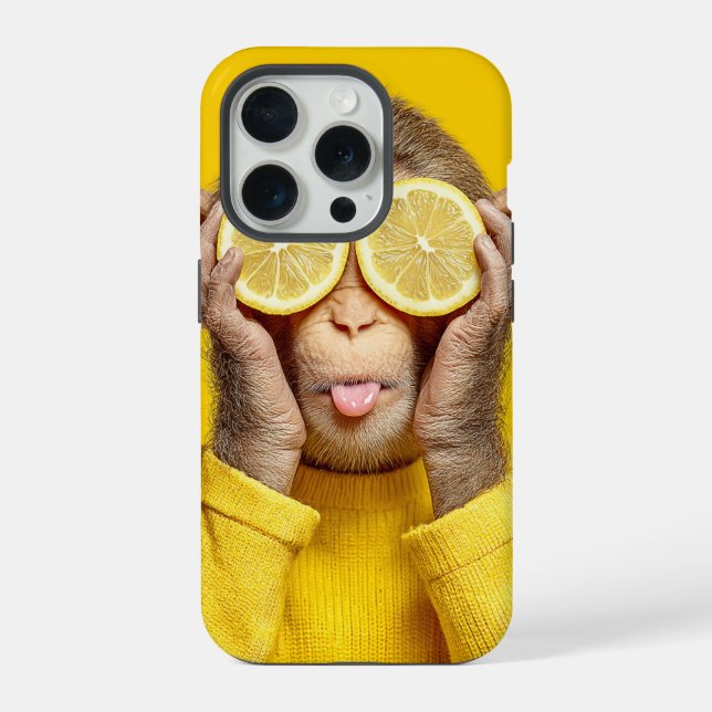  Zesty Monkey - Funny Lemon Eye Monkey Phone Case (Verso)