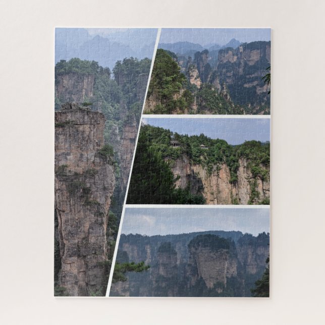 Zhangjiajie National Park Collage Quebra-cabeça (Vertical)