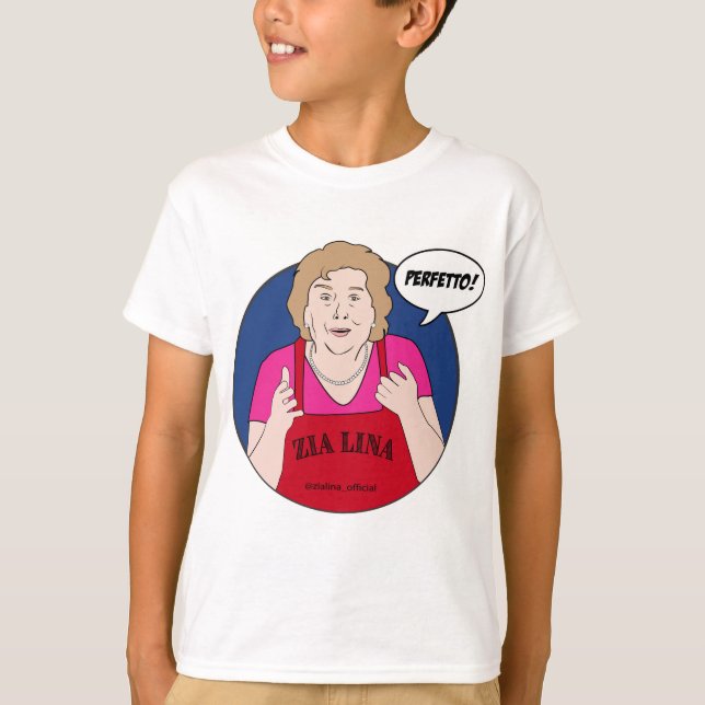 Zia Lina "Perfetto!" T-shirt para crianças (Frente)
