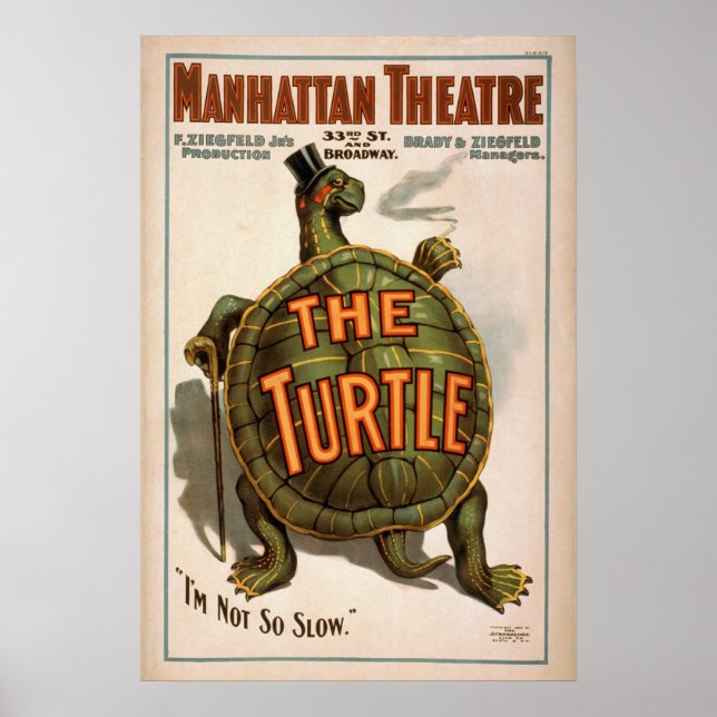ZIEGFELD É A TURTLE Play VAUDEVILLE Poster (Frente)