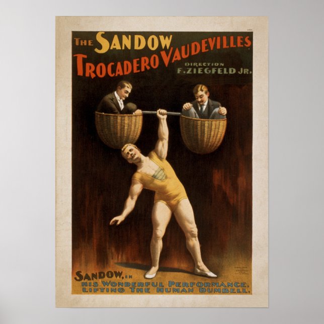 ZIEGFELD Strong Man Act VAUDEVILLE Poster (Frente)