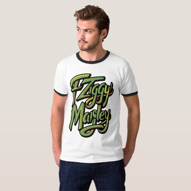 Ziggy Marley - T-Shirt Verde Oficial (Frente Completa)