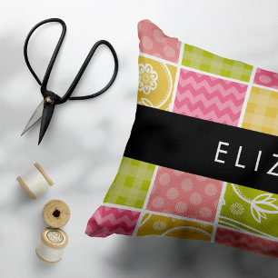 Zigzag, Chevron, Bolinhas, Gingham, Seu Nome