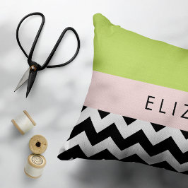 Zigzag preto-e-branco, Chevron, verde, seu nome
