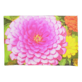 Zinnia rosa redonda bonito no Jardim de Verão