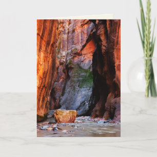 Zion Narrows Boulder - Cartão de Saudação do Vazio
