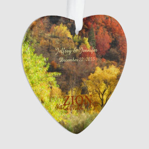 Zion National Park, outono, dois ornamentos