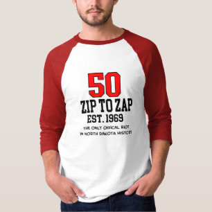 Zip para Zap 50º aniversário Raglan T-Shirt
