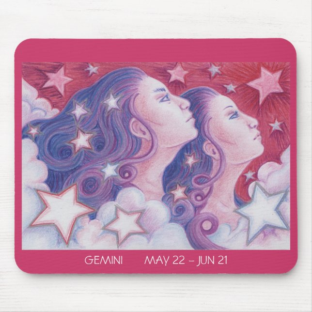 Zodiac Gemini mousepad ousar (Frente)