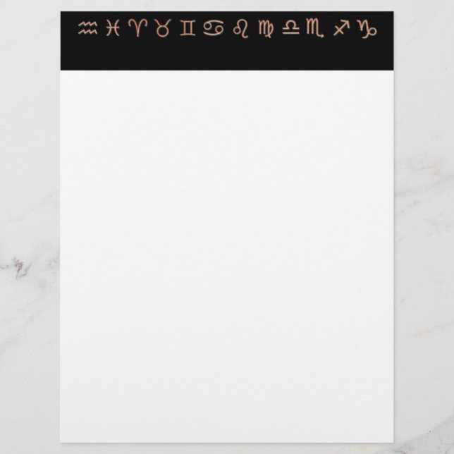 Zodiac Letterhead (Frente)