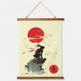 Zodiac Rabbit ink art sumi-e