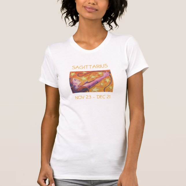 Zodiac Sagittarius t-shirt feminina (Frente)